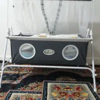باسلام گهواره مارک میلاد طوسی سفید نو نو گهواره گ|اسباب و اثاث بچه|کرمانشاه, |دیوار