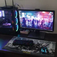 کیس گیمینگ با مانیتور کیبورد موس و میز صندلی|رایانه رومیزی|قدس, شهرقدس|دیوار