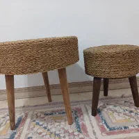 دوعدد پاف حصیری نو