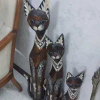 مجسمه گربه چوبی|مجسمه، تندیس، ماکت|شاهدشهر, |دیوار