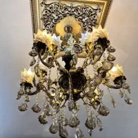 لوستر۶ شاخه ۱۲ شعله|لوستر و چراغ آویز|الوند, |دیوار