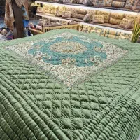 لحاف کرسی سبز سلطنتی 4 در 4 مدل خان آماده تحویل|رختخواب، بالش، پتو|تهران, شهید رجایی|دیوار