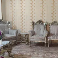 مبل استیل ۹ نفره به همراه جلومبلی|مبلمان خانگی و میز عسلی|تهران, آذری|دیوار
