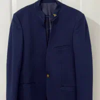 کت سرمه ای یقه دیپلمات سایز 46