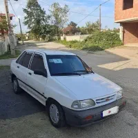 پراید تک‌ برگ عتیقه شاسی پلمپ بی رنگ موتور سالم