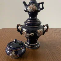 سماورچینی دکوری با قوری و قندون