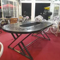 میز آتشدان بیضی ۱ × ۲  مبلمان باغی ویلایی صندلی|مبلمان خانگی و میز عسلی|خمینی‌شهر, |دیوار