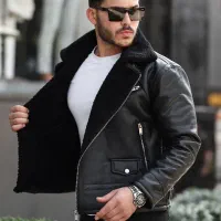 کاپشن چرم ترک برند mero life