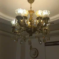 لوستر ۵ شاخه برنجی|لوستر و چراغ آویز|شاهرود, |دیوار