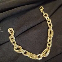 دستبند طرح طلا رنگ ثابت نو