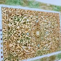 تابلو فرش با پودر مخمل وآینه کاری|تابلو فرش|شهریار, شهرک امیریه|دیوار