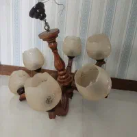 لوستر چوبی شش شاخه