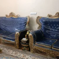 مبل سلطنتی ۹نفره با روکش و ۳ میز عسلی|مبلمان خانگی و میز عسلی|شهریار, شهریار|دیوار