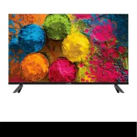 تلوزیون ۶۵ اینچ اسنوا و میز تلوزیون مشکی طلایی