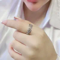 انگشتر نقره پرستو نگین دار کادو برای انگشت تعهد310