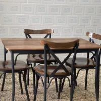میز و صندلی چوبی کافه‌ای شیک (سه دست موجود)
