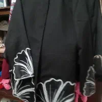 کت وشلوار مشکی سوزن دوزی