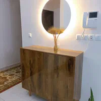 ساخت سفارشی آینه کنسول تمام ام دی اف|بوفه، ویترین، کنسول|رشت, نظری|دیوار