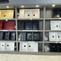 سینک گرانیتی روکار توکار دو لگن تک تک لگن با سینی