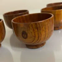 6عدد پیاله چوبی نو