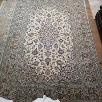 فرش دستباف کاشان کرم توسی جفت ۶ متری