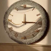 ساعت دیواری لوکس رزینی دست‌ساز و ترند|ساعت دیواری و تزئینی|قم, نیروگاه|دیوار