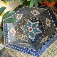 حوض زیبابانمای آبکاری شده مینیاتوری