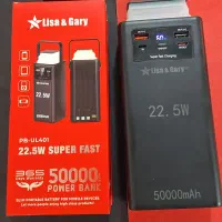 +پاوربانک سوپر فست ۵۰ هزار+چراغ+کابل سرخود