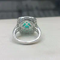 انگشتر جواهر زمرد دابلت/ نقره / روز مادر / زن/هدیه|جواهرات|یزد, |دیوار