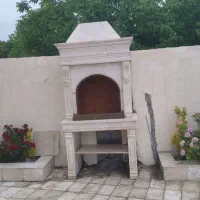 شومینه آبنما باربیکیو نرده سنگی|بخاری، هیتر، شومینه|کرمان, |دیوار