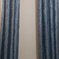 پرده پانچ مخمل پتینه طرح شکسته|پرده، رانر، رومیزی|گنبد کاووس, |دیوار