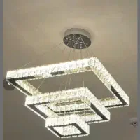لوستر مدرن ۳ طبقه با کنترل و تغییر رنگ