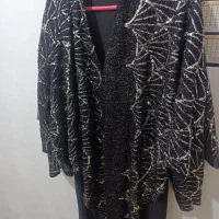 مانتو مجلسی  سایز ایکس لارج  یکبار پوشیدم قیمت ۶۰۰