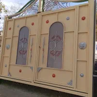 درب آهنی دروازه روباز حیاط پارکینگ ویلایی باغی|مصالح و تجهیزات ساختمان|اردبیل, |دیوار