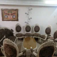 ست مبل استیل ۷ نفره +میزنهار خوری ۶ نفره +۲ میزبان|مبلمان خانگی و میز عسلی|تهران, بوستان شیان|دیوار