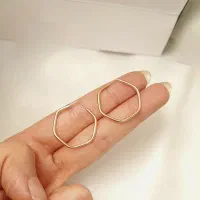 گوشواره حلقه و اشکال هندسی نقره مشابه طلا|بدلیجات|مشهد, گلشور|دیوار