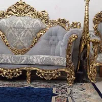 مبل پنجه شیری ۹نفره در حد جهیزیه همراه میز|مبلمان خانگی و میز عسلی|تربتحیدریه, فتح المبین|دیوار