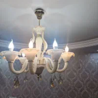 لوستر کریستال خارجی ۸ شعله|لوستر و چراغ آویز|ری, صفاییه (چشمه علی)|دیوار