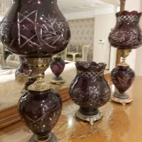 شمعدان کریستال دوپوست اعیانی شیک جهیزیه