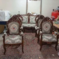 مبل سلطنتی ۹نفره ابر پارچه تعویض شد نو کارگاه مبل|مبلمان خانگی و میز عسلی|تبریز, |دیوار