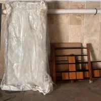 تختخواب تک نفره فلزی چوبی