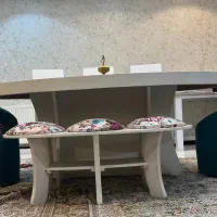 میز و صندلی ناهارخوری ۸ نفره در حد نو
