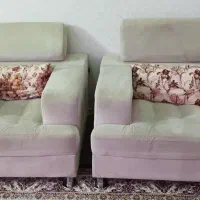 فروش مبل هفت نفره با سه عدد میز عسلی|مبلمان خانگی و میز عسلی|قزوین, |دیوار