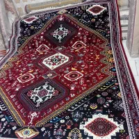 فرش ریزماهی افشار لاکی طوسی،دست دو کارکرده