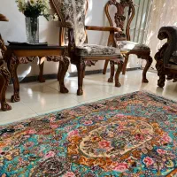 فرش دستباف ابریشم|فرش|چهارباغ, |دیوار