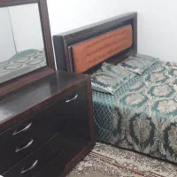 تخت دو نفره با کمد و آیینه وتشک|تخت و سرویس خواب|سنندج, |دیوار