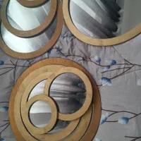 آیینه دکوراتیو ۱۰ تکه گرد طلایی