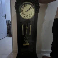 ساعت دیواری چوب راش شمعدون