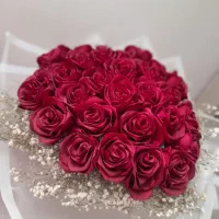 شاخه گل رز روبانی