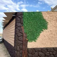 استاد بنا پلاستر طرح سنگ وطرح چوب آلاچیق کاهگل